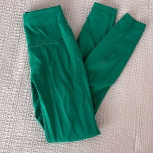 EUC Wunder Train Contour Fit High-Rise Tight- Green Lululemon leggings